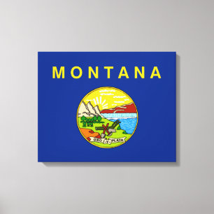 Staatsflagge von Montana Leinwanddruck