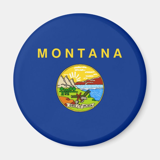 Staatsflagge von Montana Magnet (Vorne)