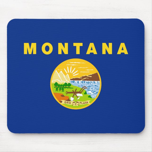 Staatsflagge von Montana Mousepad (Vorne)