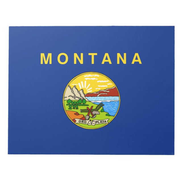 Staatsflagge von Montana Notizblock (Vorderseite)