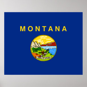 Staatsflagge von Montana Poster