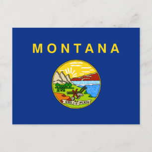 Staatsflagge von Montana Postkarte