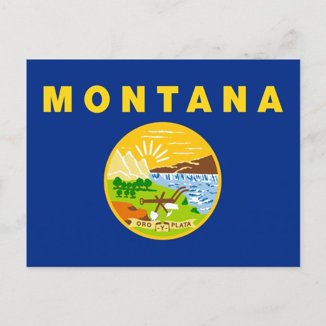 Staatsflagge von Montana Postkarte (Vorderseite)