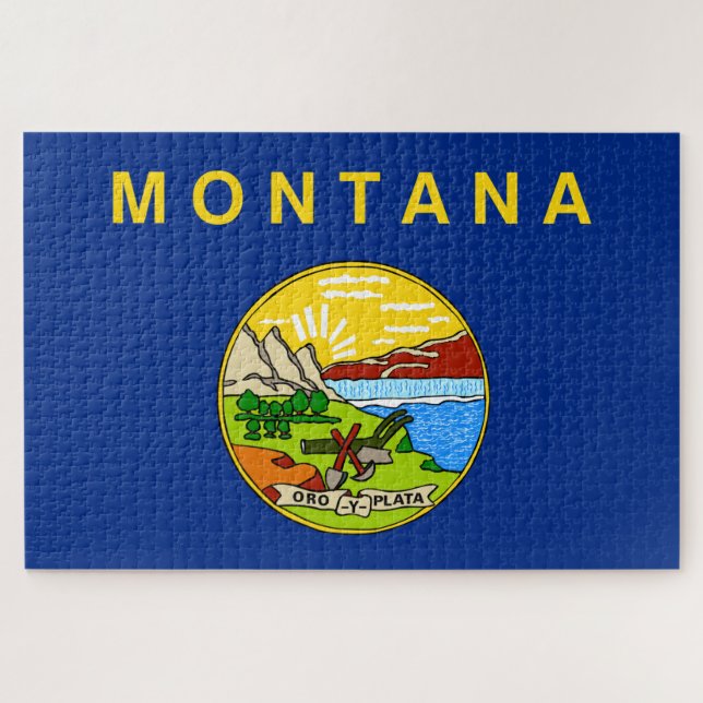 Staatsflagge von Montana Puzzle (Horizontal)