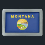 Staatsflagge von Montana Rechteckige Gürtelschnalle<br><div class="desc">Patriotische Montana-Staatsflagge.</div>