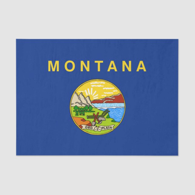 Staatsflagge von Montana Seidenpapier (Vorderseite)