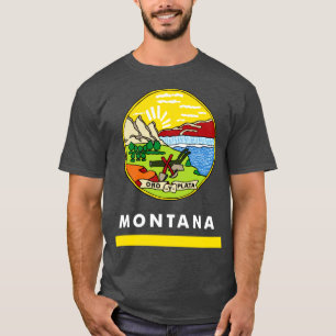 Staatsflagge von Montana T-Shirt