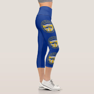 Staatsflagge von Nebraska Capri Leggings