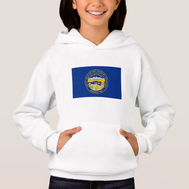 Staatsflagge von Nebraska Hoodie (Vorderseite)