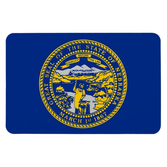 Staatsflagge von Nebraska Magnet (Horizontal)