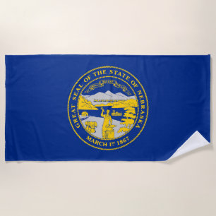 Staatsflagge von Nebraska Strandtuch