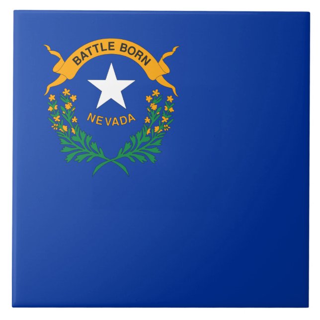 Staatsflagge von Nevada Fliese (Vorderseite)