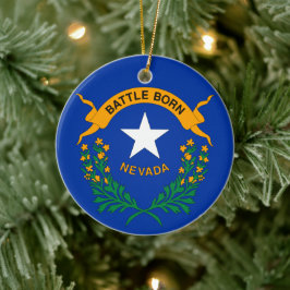 Staatsflagge von Nevada Keramik Ornament
