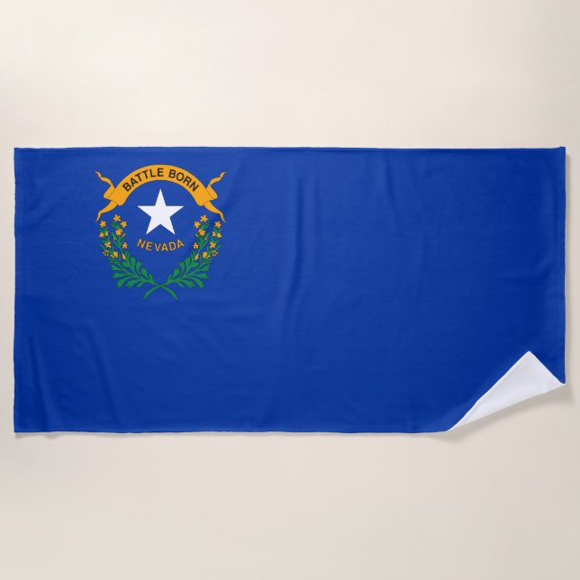 Staatsflagge von Nevada Strandtuch (Vorderseite)