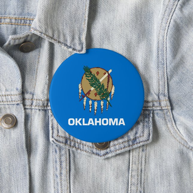 Staatsflagge von Oklahoma Button (Beispiel)