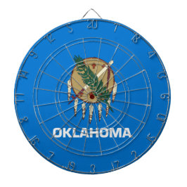 Staatsflagge von Oklahoma Dartscheibe