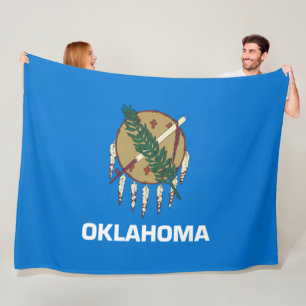 Staatsflagge von Oklahoma Fleecedecke