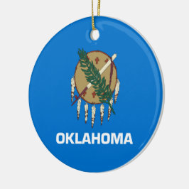 Staatsflagge von Oklahoma Keramik Ornament