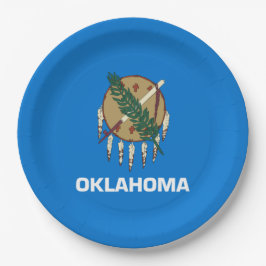 Staatsflagge von Oklahoma Pappteller