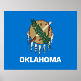 Staatsflagge von Oklahoma Poster