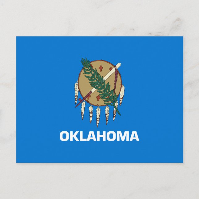 Staatsflagge von Oklahoma Postkarte (Vorderseite)