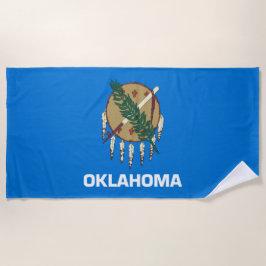 Staatsflagge von Oklahoma Strandtuch