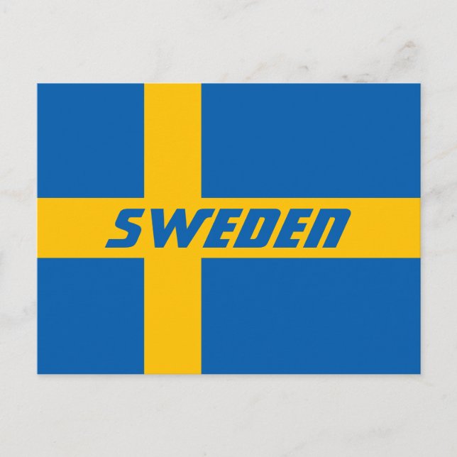 Staatsflagge von Schweden Postkarte (Vorderseite)