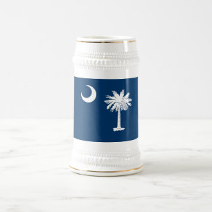 Staatsflagge von South Carolina Bierglas