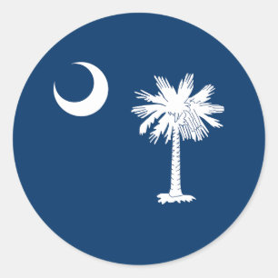 Staatsflagge von South Carolina Runder Aufkleber