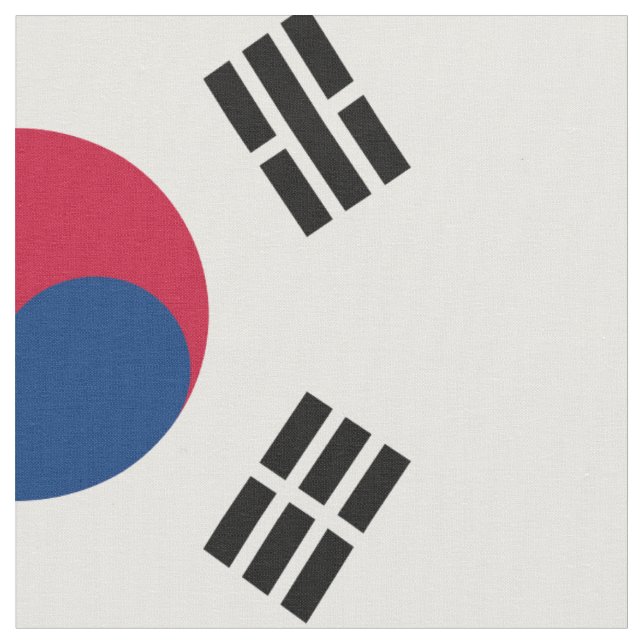 Staatsflagge von Südkorea Stoff (Nahaufnahme)