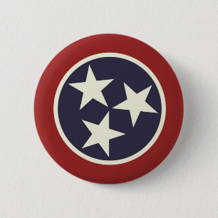 Staatsflagge von Tennessee Button