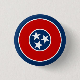Staatsflagge von Tennessee Button