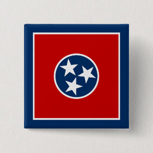 Staatsflagge von Tennessee Button