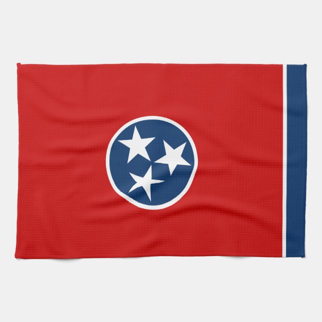 Staatsflagge von Tennessee Geschirrtuch (Horizontal)