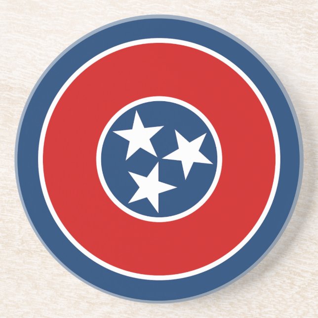 Staatsflagge von Tennessee Getränkeuntersetzer (Vorne)