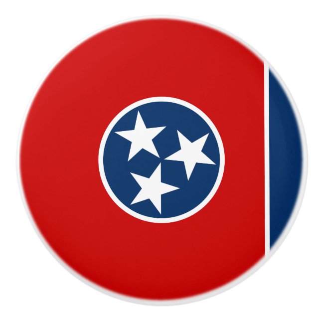 Staatsflagge von Tennessee Keramikknauf (Vorderseite)