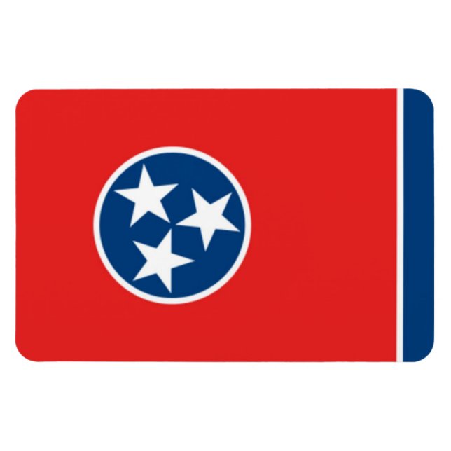 Staatsflagge von Tennessee Magnet (Horizontal)