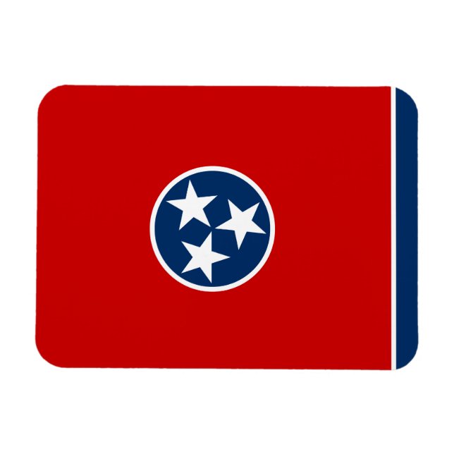 Staatsflagge von Tennessee Magnet (Horizontal)
