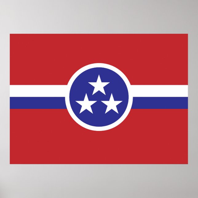 Staatsflagge von Tennessee Poster (Vorne)
