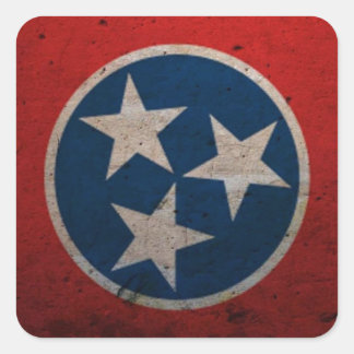 Staatsflagge von Tennessee Quadratischer Aufkleber
