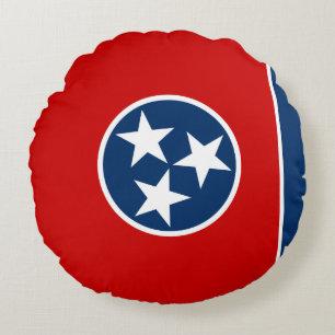 Staatsflagge von Tennessee Rundes Kissen