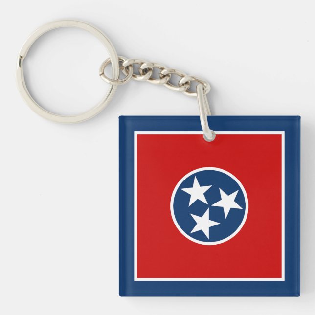 Staatsflagge von Tennessee Schlüsselanhänger (Vorderseite)
