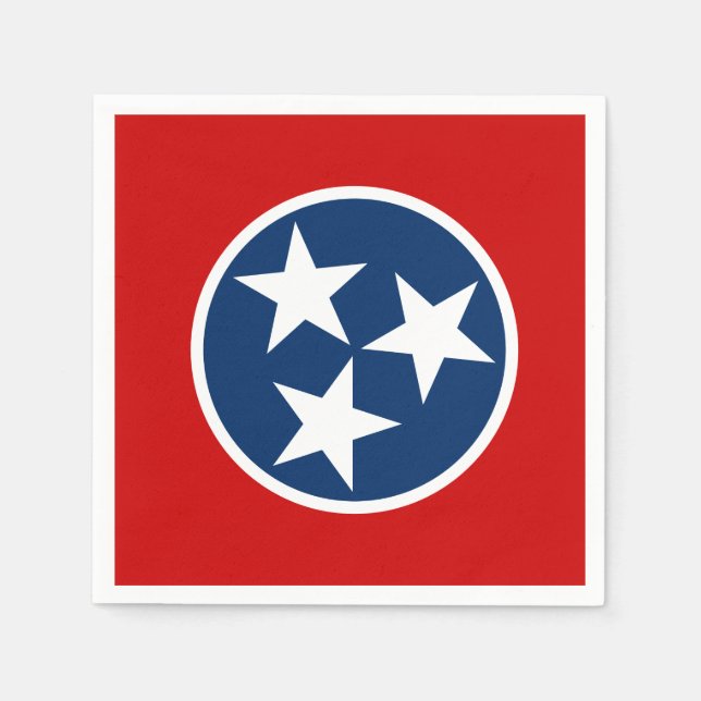 Staatsflagge von Tennessee Serviette (Vorderseite)