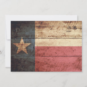 Staatsflagge von Texas auf Altholzkörnern