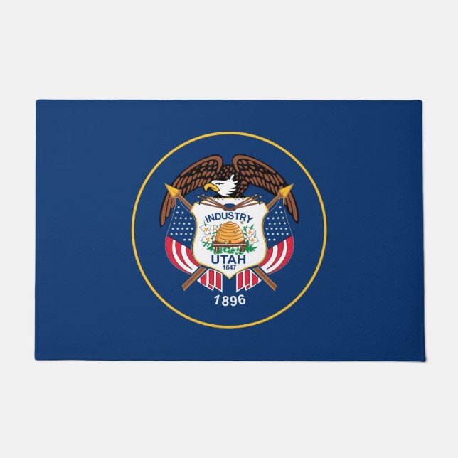 Staatsflagge von Utah Fußmatte (Vorderseite)