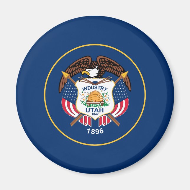 Staatsflagge von Utah Magnet (Vorne)