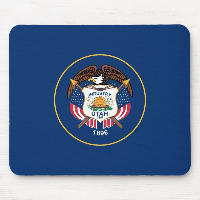 Staatsflagge von Utah Mousepad (Vorne)