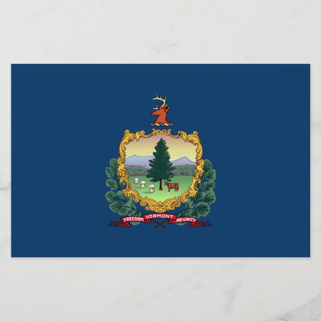 Staatsflagge von Vermont Briefpapier (Vorderseite)