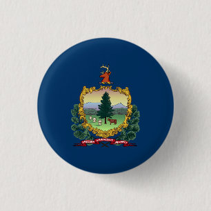 Staatsflagge von Vermont Button