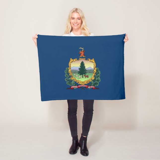 Staatsflagge von Vermont Fleecedecke (Beispiel)